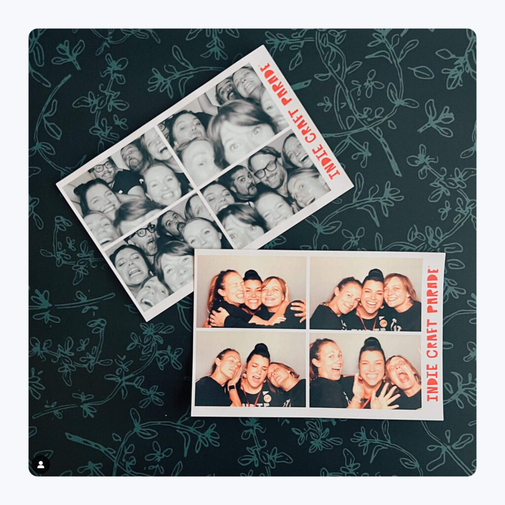 Photo booth cards from the Indie Craft Parade