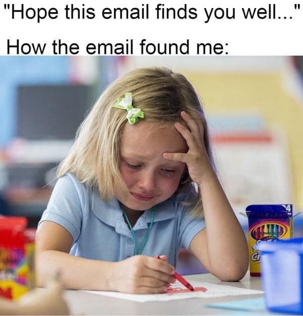 Marketing email meme