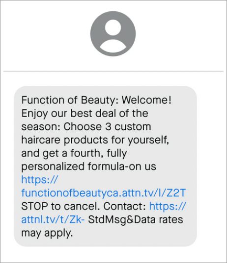 example of salon welcome text