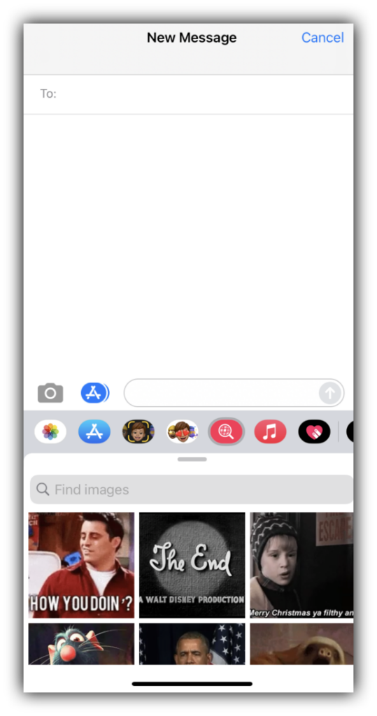 How to add a gif in an iMessage
