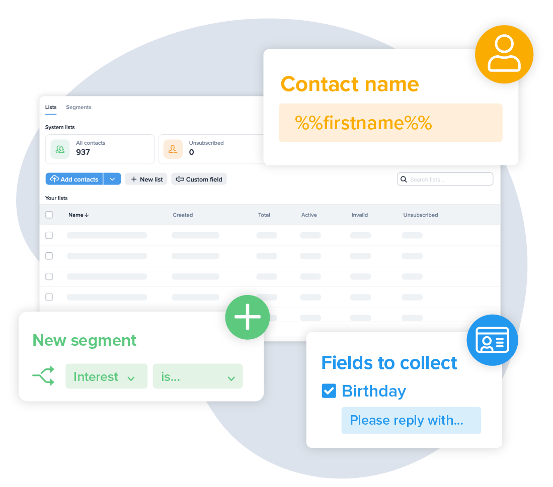 Personalize experiences with tailored messages
