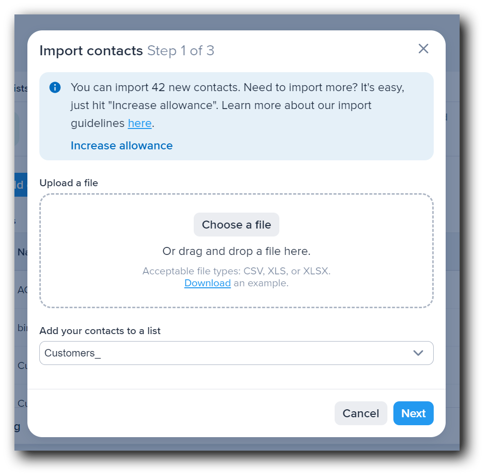 Importing contact lists in SimpleTexting