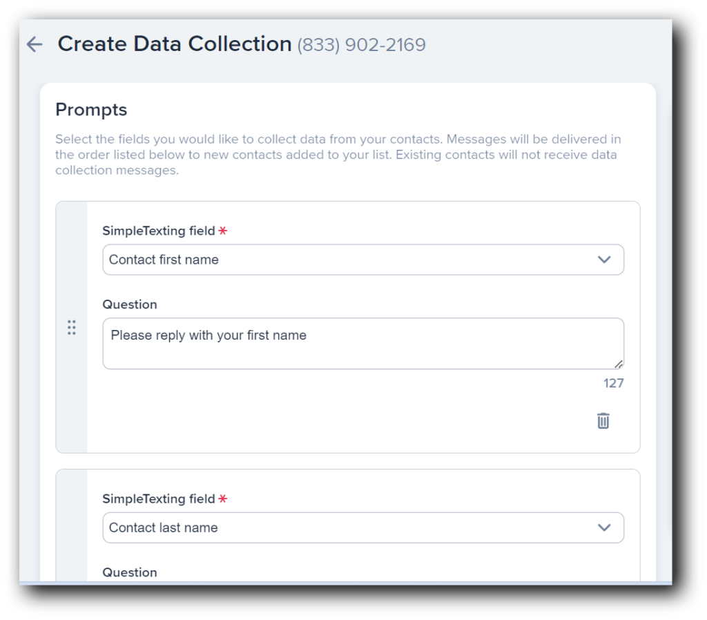 Writing data collection prompts