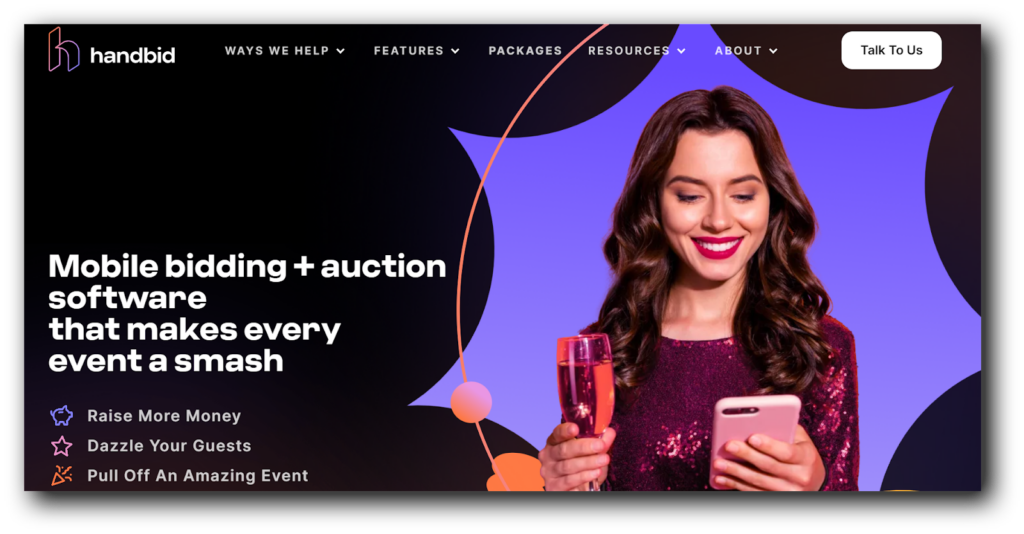 Handbid's text-to-donate platform