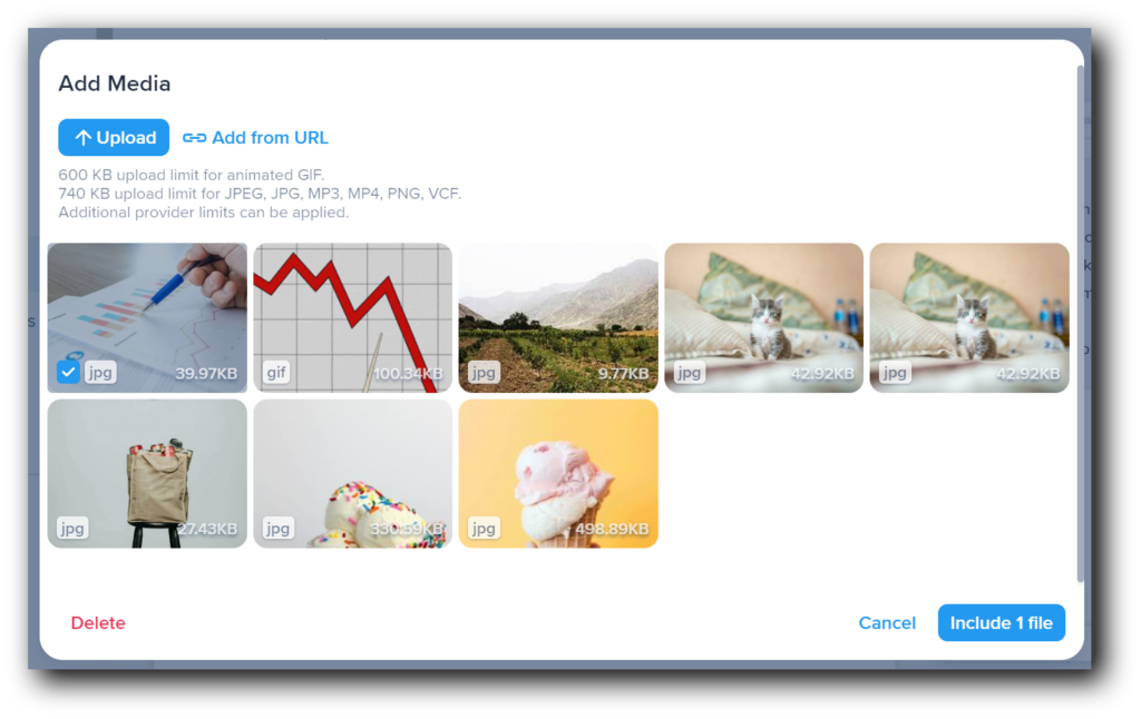 Adding an image to an MMS campaign