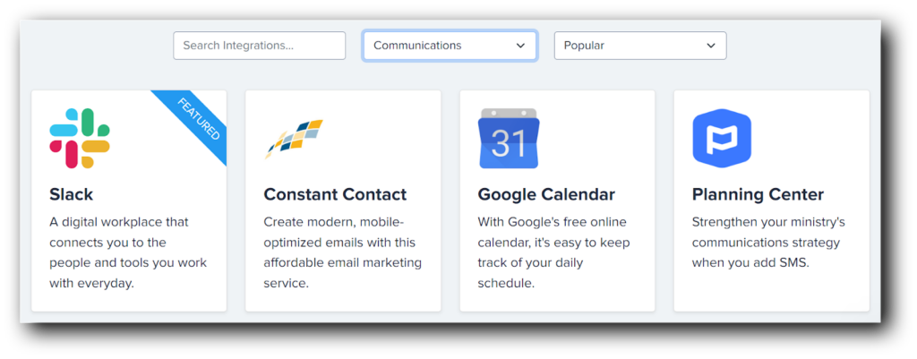 SimpleTexting’s communications integration options