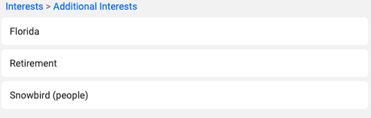 Facebook real estate ad audience targeting