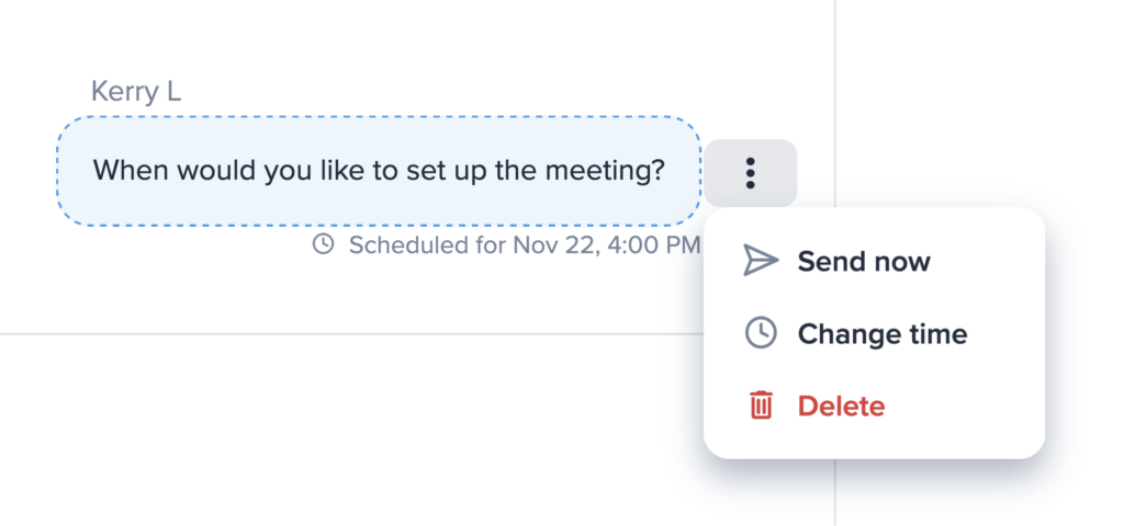 Sending a scheduled text message