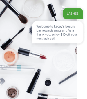 An SMS keyword and text broadcast welcome message