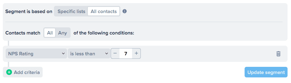 Examples of creating a segment for different groups of users