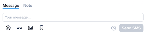 Screenshot of SimpleTexting’s one-on-one business texting where you can send individual gift card links to clients.