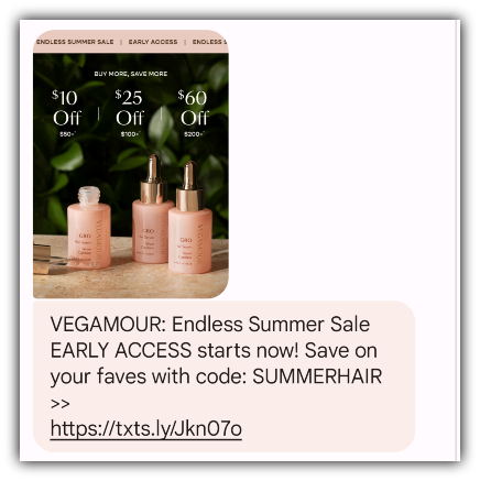 How Vegamour adds GIF to texts for better engagement