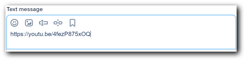 Copying and pasting a YouTube link into your campaign